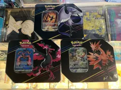 Pokemon Pokemon Crown Zenith Galarian Moltres Articuno Zapdos Tin Set of 3 - Image 1