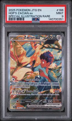 Hop'S Zacian Ex Pokemon Jtg En-Journey Together 186 NM PSA 9 - Image 1