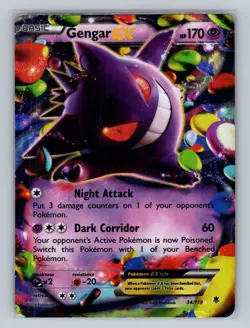 Gengar EX Ultra Rare XY - Pokemon TCG Phantom Forces 34/119 - Image 1