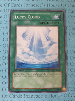 GLAS-EN050 Lucky Cloud Yu-Gi-Oh Card 1st Edition - Image 1