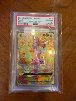 2024 One Piece Nami SP Emperors in the New World OP09 English OP08-106 PSA 10 - Image 1