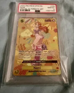 2024 One Piece Nami SP Emperors in the New World OP09 English OP08-106 PSA 10 - Image 3