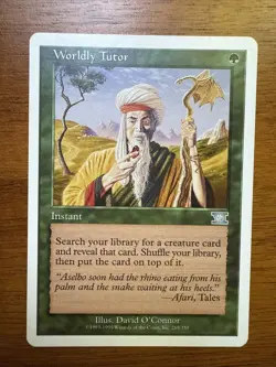 Worldly Tutor Classic MTG Core Set 6th Edition Regular - Image 1
