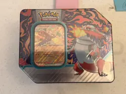 Pokemon TCG Paldea Partners Skeledirge EX Tin 5 Booster Packs Factory Sealed - Image 1