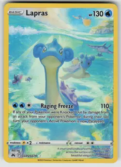 Lapras GG05/GG70 Holo Crown Zenith Galarian Gallery Pokemon NM - Image 1
