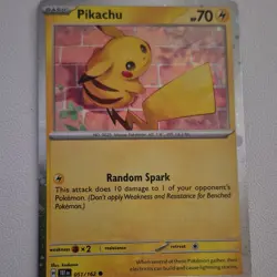 Pokemon Pikachu 051/162 SV05: Temporal Forces Common Stamped Holo 70 HP - Image 2