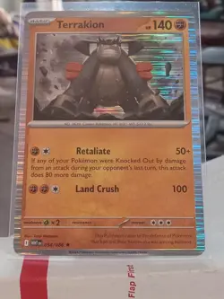 TERRAKION 054/086 SV: WHITE FLARE RARE HOLO POKEMON TCG NMT+ - Image 1
