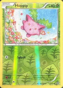 Hoppip 3/114 Common Steam Siege Pokemon Reverse Holo Near Mint - Image 1