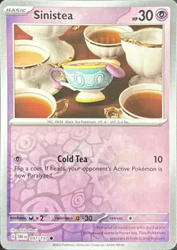 Sinistea 097/197 Common Obsidian Flames Pokemon Reverse Holo Near Mint - Image 1