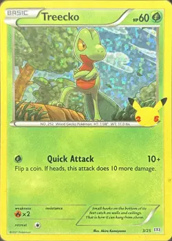 Treecko 003/025 Promo McDonald's 25th Anniversary Promos Pokemon Holo LP - Image 2