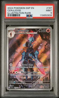 Ceruledge 197/191 Illustration Rare Ssp En Surging Sparks Pokemon PSA 9 - Image 1