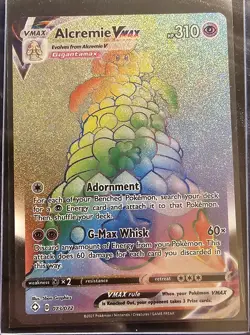 Pokemon Alcremie VMAX TCG Shining Fates Holo Card 073/072 Secret - Image 1