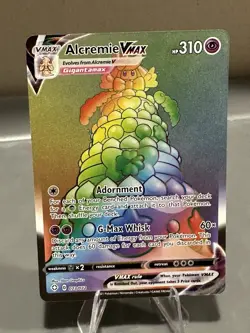 Pokemon TCG Alcremie VMAX Shining Fates 073/072 Holo Secret Rare - Image 1