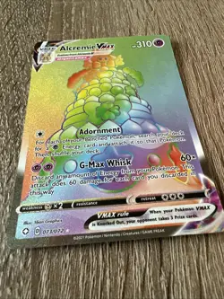 Alcremie VMAX 073/072 Rainbow Secret Rare Card Shining Fates Pokemon TCG - Image 3