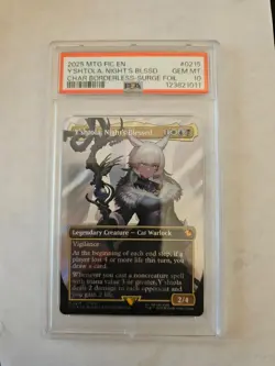 Y'shtola, Night's Blessed Borderless Surge FOIL MTG FIC GEM MINT 10 PSA - Image 1