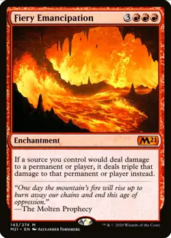X 1 Fiery Emancipation NM M21 143 MTG Magic The Gathering - Image 1