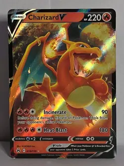 Charizard V 018/159 Sword And Shield Crown Zenith Holo Pokemon TCG Card - Image 1