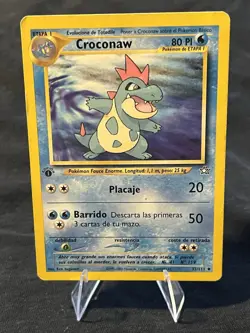 Croconaw Neo Genesis 1st Edition Regular Card 32/111 SPANISH MP Uncommon Pokemon - Image 1