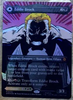 Magic MTG Spiderman 233 Eddie Brock/Venom Borderless Foil - Image 1