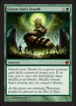 1x Green Sun's Zenith - Foil Moderate Play, English From the Vault MTG Magic - Image 1