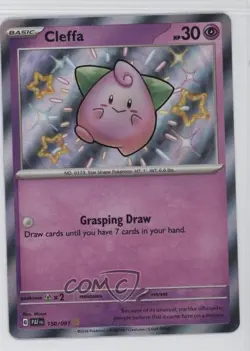 Shiny Rare - Cleffa Pokemon Scarlet & Violet Paldean Fates PAF #150 - Image 1
