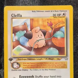 Pokemon TCG Cleffa 1st Edition 20/111 Neo Genesis Rare 30 HP Regular English - Image 2