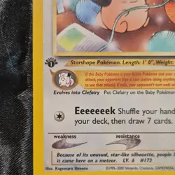 Pokemon TCG Cleffa 1st Edition 20/111 Neo Genesis Rare 30 HP Regular English - Image 4