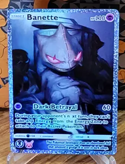 Pokemon Banette Anima Waifu Sexy Doujin ACG DIY Full Art Card Holo - Image 1