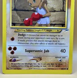Hitmonchan 69/105 – Neo Destiny - NM - WOTC 2000 Vintage Pokemon TCG - Image 3