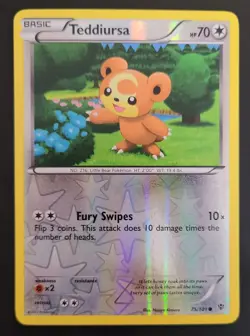 Pokemon TEDDIURSA 75/101 Reverse Holo Plasma Blast - Light Play 🍒 - Image 4