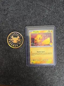 Pokemon TCG Pikachu Pokemon Day 2026 Promo And Coin - Image 1