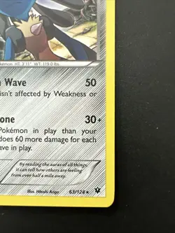 Pokemon TCG Lucario 63/124 Cosmos Holo Rare Pokemon XY Fates Collide - Image 3