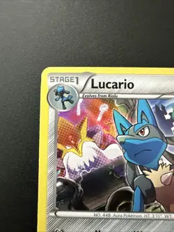 Pokemon TCG Lucario 63/124 Cosmos Holo Rare Pokemon XY Fates Collide - Image 5