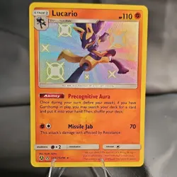 Pokemon Lucario SV22/SV94 Shiny Holo Rare Hidden Fates Shiny Vault Holo NM - Image 1