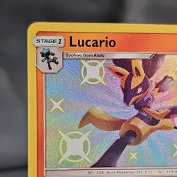 Pokemon Lucario SV22/SV94 Shiny Holo Rare Hidden Fates Shiny Vault Holo NM - Image 2
