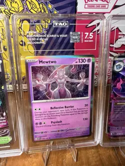 Pokemon TAG 7.5 9 Lot Of 3 Holo Rare Full Art Sir Ir Ar Vmax Mewtwo Mismagius - Image 3