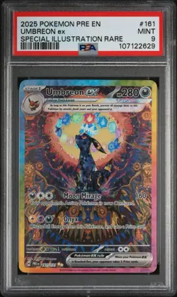 2025 POKEMON PRE EN-PRISMATIC EVOLUTIONS #161 UMBREON EX PSA 9 - Image 1