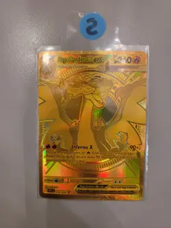 2025 POKEMON PHANTASMAL FLAMES PFL EN #130/094 MEGA CHARIZARD X EX HYPER RARE - Image 2