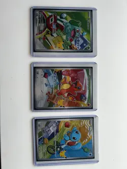 Pokemon First Partner Illustration Collection Series 1 Kanto Gen 1 Starters Set - Image 2