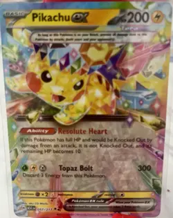 Pokemon Pikachu EX Sv08 Surging Sparks 057/191 Double Rare Holo 200HP - Image 1