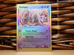 Pokemon GRUMPIG 6/97 REVERSE HOLO RARE | LP Light Play | EX Dragon | 2003 - Image 1