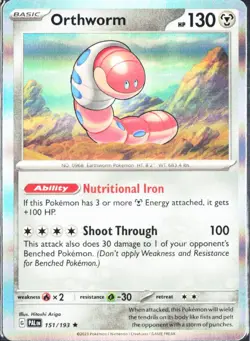 Pokemon - Orthworm - Holo Rare - 151/193 - Paldea Evolved - NM/M - Image 1