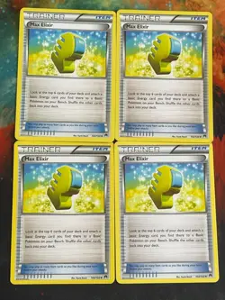POKEMON 4x MAX ELIXIR #102/122 UNCOMMON BREAKPOINT NM CARDS - Image 1