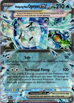 Wellspring Mask Ogerpon ex - 027/131 Holo SV: Prismatic Evolutions Pokemon NM - Image 1