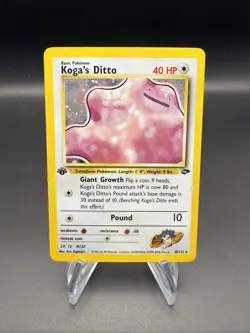 Koga's Ditto - 1st Edition Holo - 10/132 Gym Challenge - Pokemon TCG - 2000 - Image 1