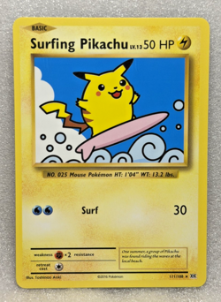 Surfing Pikachu 111/108 Secret Rare Evolutions Pokemon NM - Image 1