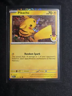 Pikachu Pokemon Day Stamped Promo 051/162 Temporal Forces Holo NM - Image 1