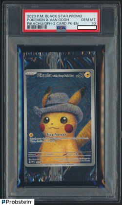 Pokemon Pikachu with Grey Felt hat Van Gogh 085 Graded Sealed Promo PSA 10 - Image 1