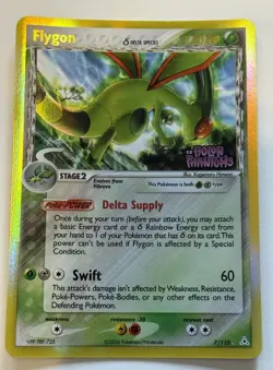 Flygon Reverse Foil Pokemon EX Holon Phantoms #7 2006 - Image 2