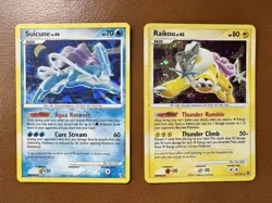 Pokemon D & P Raikou w/HOLO BLEED Secret Wonders 16/132 - Bonus Suicune - LP - Image 1